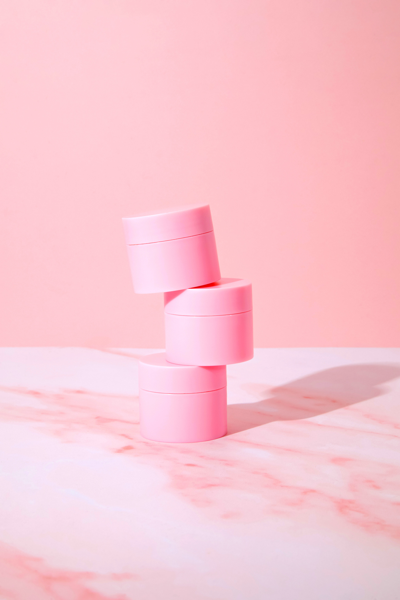 Stack of Cosmetic Cream Jars